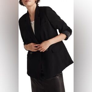 Madewell Blazer in Crepe, black